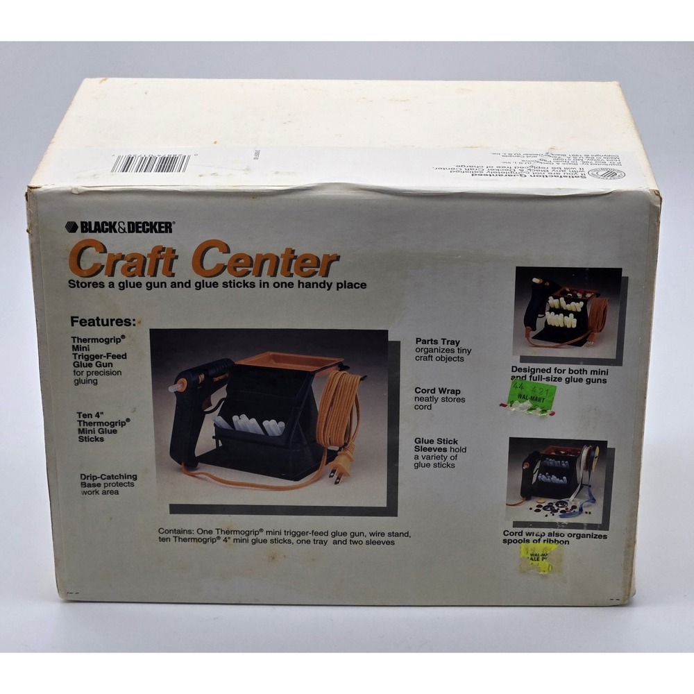 Black &‎ Decker Hot Glue Gun Craft Center Vintage 1991 New Old Stock DIY Tool